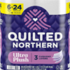 Ultra Plush Toilet Paper, 6 Mega Rolls = 24 Regular Rolls, 3X Thicker*, 3 Ply Soft Toilet Tissue