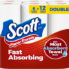 Paper Towels, Choose-A-Sheet, 6 Double Rolls = 12 Regular Rolls (100 Sheets per Roll) - Image 2